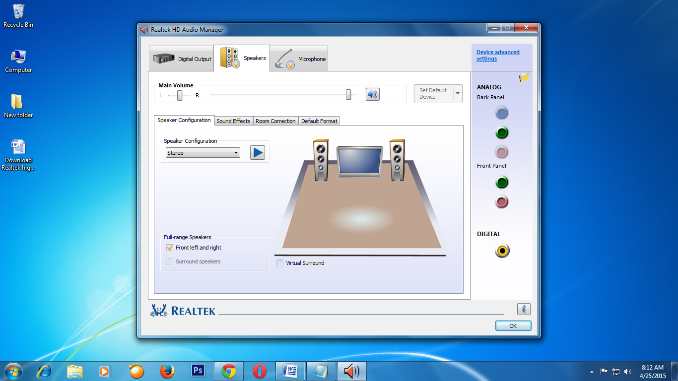 realtek audio software windows 7